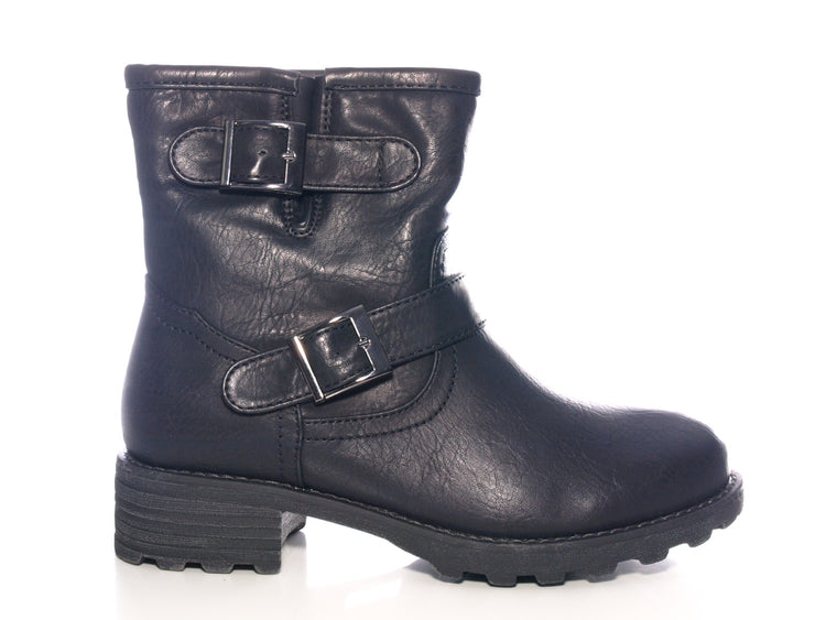 Women's slip-on ankle boots outdoor winter boots warm lined black # 636