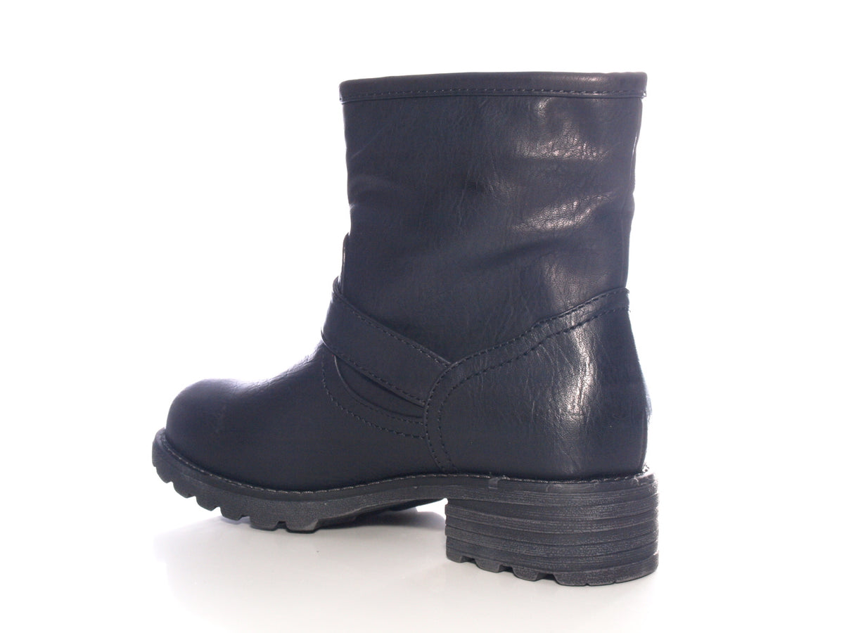 Women's slip-on ankle boots outdoor winter boots warm lined black # 636
