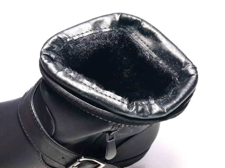 Women's slip-on ankle boots outdoor winter boots warm lined black # 387
