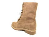 Damen Stiefeletten Schnürr Boots Outdoor Winterboots warm gefüttert Khaki # 618
