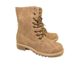 Damen Stiefeletten Schnürr Boots Outdoor Winterboots warm gefüttert Khaki # 618
