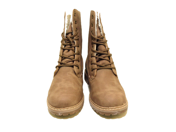 Bottines à lacets pour femmes bottes d'extérieur bottes d'hiver doublure chaude kaki # 618