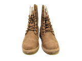 Damen Stiefeletten Schnürr Boots Outdoor Winterboots warm gefüttert Khaki # 618