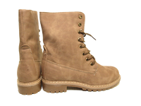 Damen Stiefeletten Schnürr Boots Outdoor Winterboots warm gefüttert Khaki # 618