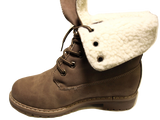 Damen Stiefeletten Schnürr Boots Outdoor Winterboots warm gefüttert Khaki # 618