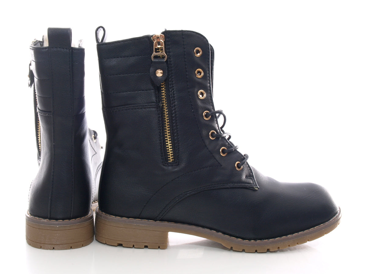 Bottines femme bottes outdoor bottes d'hiver fourrées chaud noir # 16