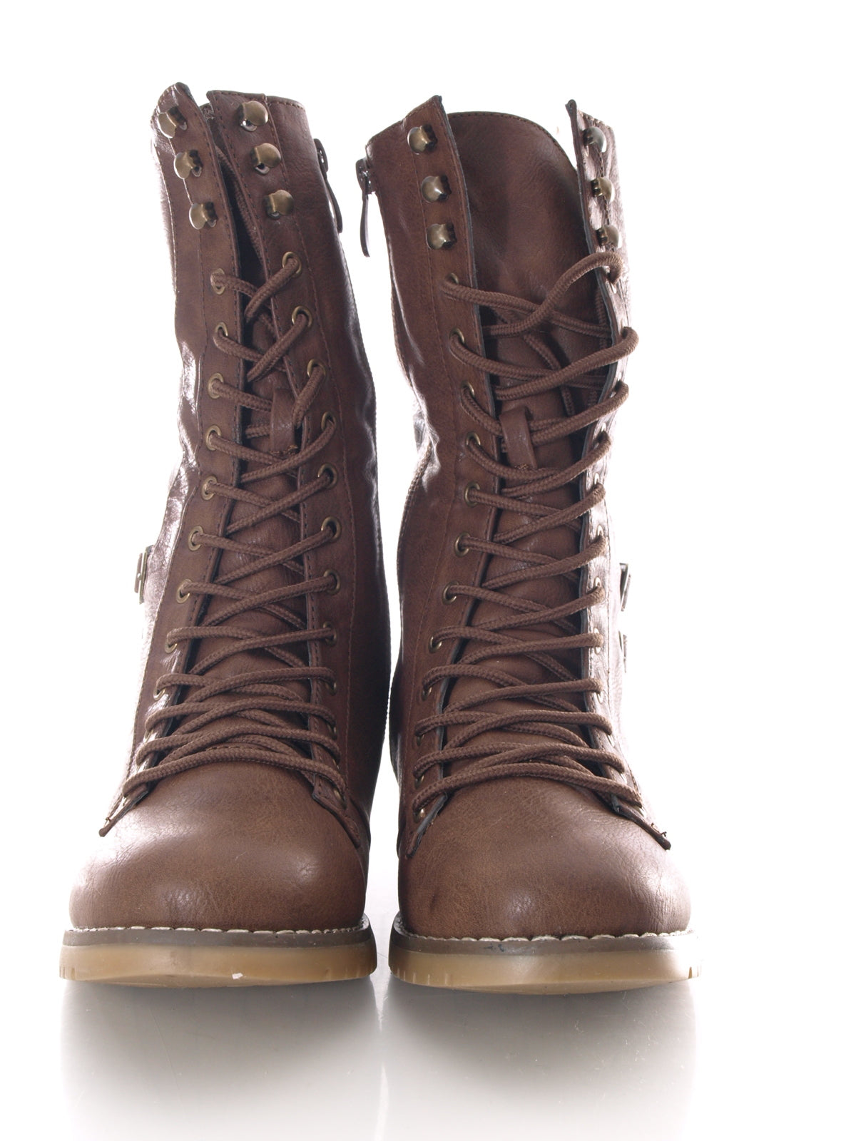 Bottes femme lacées bottines outdoor bottes d'hiver doublure chaude marron # 3006