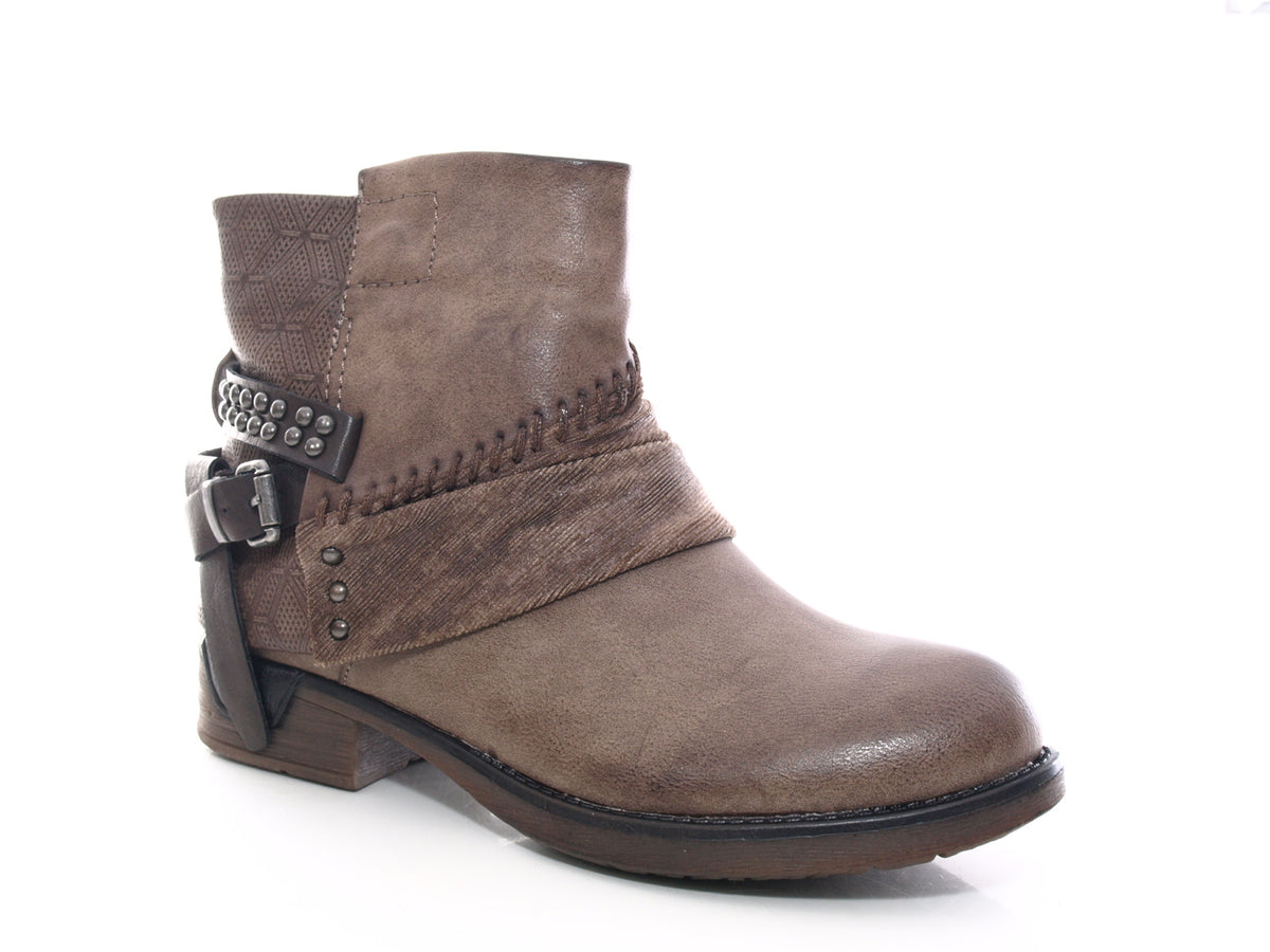 Bottines femme, bottes de motard, bottes d'extérieur, bottes d'hiver, doublure chaude, kaki # 283