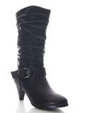 Damen Stiefel warm gefüttert Black # 794