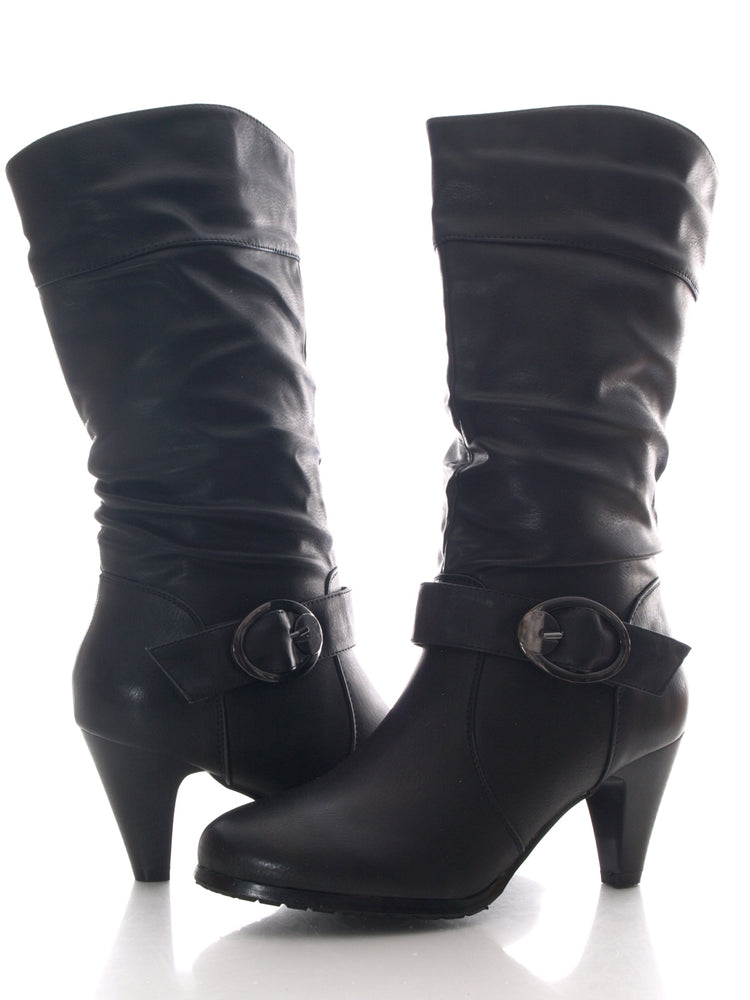 Women's warm-lined boots black # 794