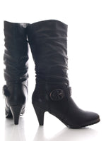 Damen Stiefel warm gefüttert Black # 794