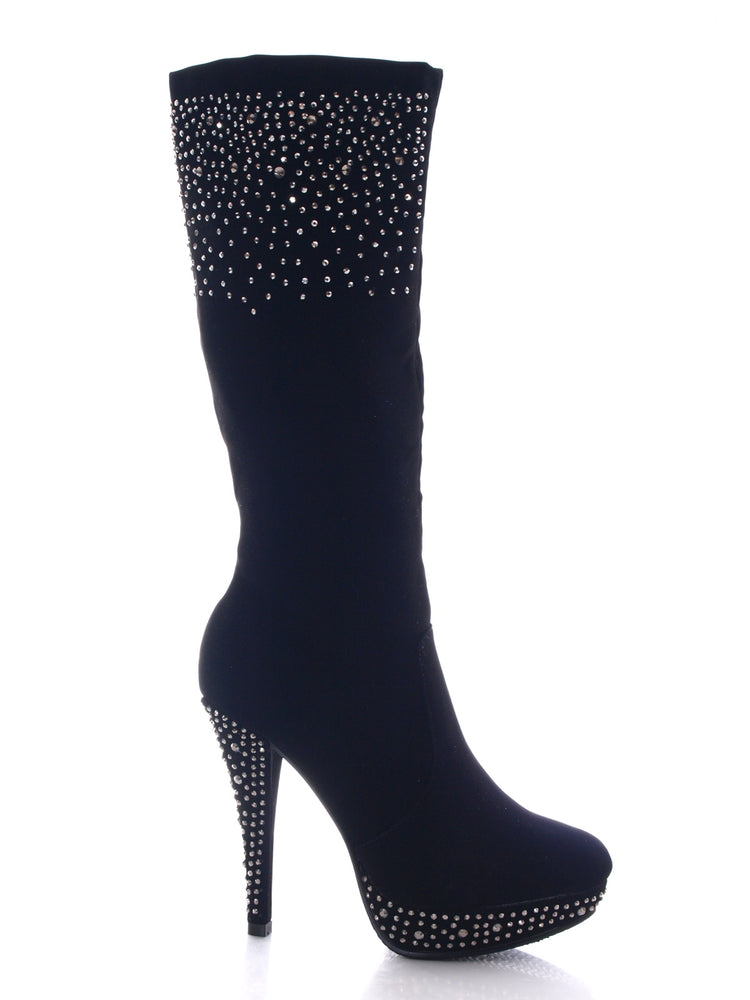 Bottes femme doublées chaud noir # 518