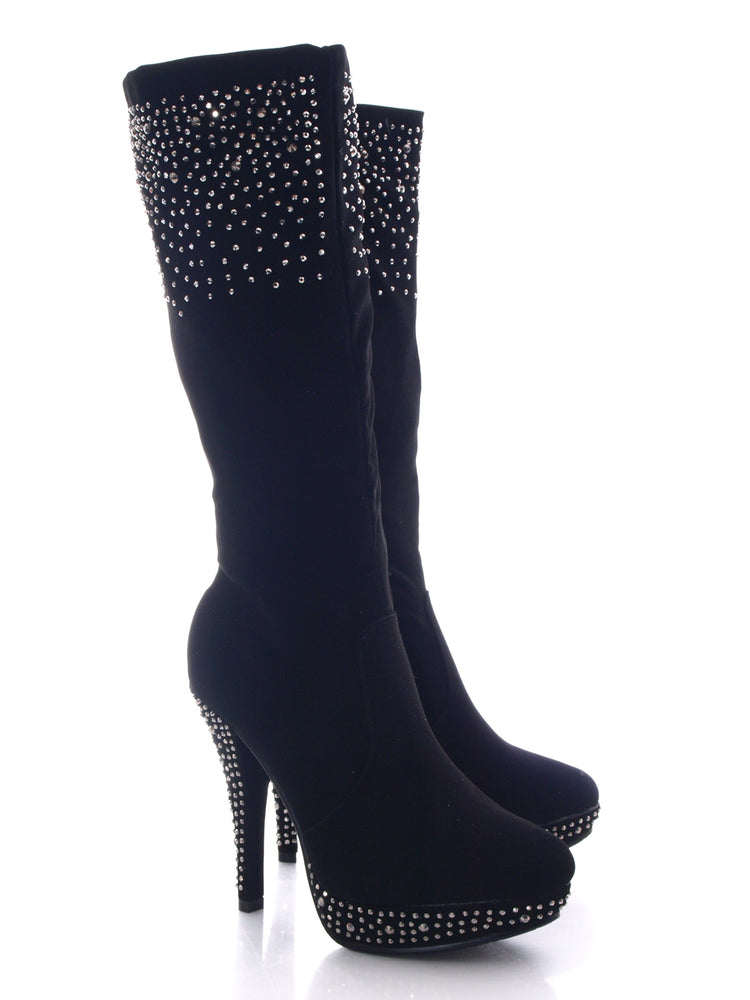 Bottes femme doublées chaud noir # 518
