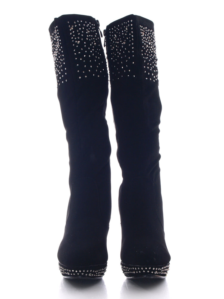Bottes femme doublées chaud noir # 518