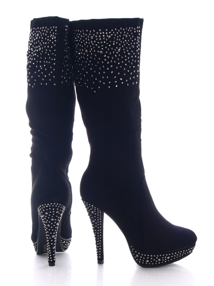 Bottes femme doublées chaud noir # 518