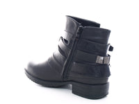 Damen Stiefeletten Biker Boots Outdoor Winterboots warm gefüttert Black # 600