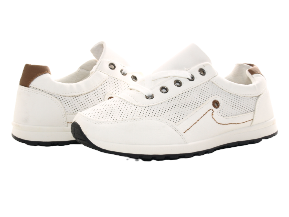 Men's Casual Sports Shoes Trainers Running Shoes Sneakers White # 9065-2