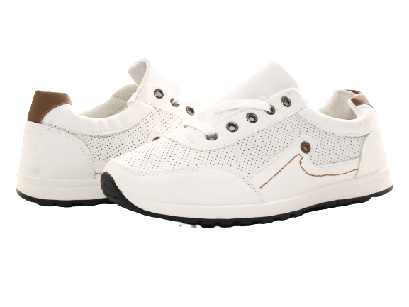 Herren Freizeit Sport Schuhe Turnschuhe Laufschuhe Sneaker White # 9065-2