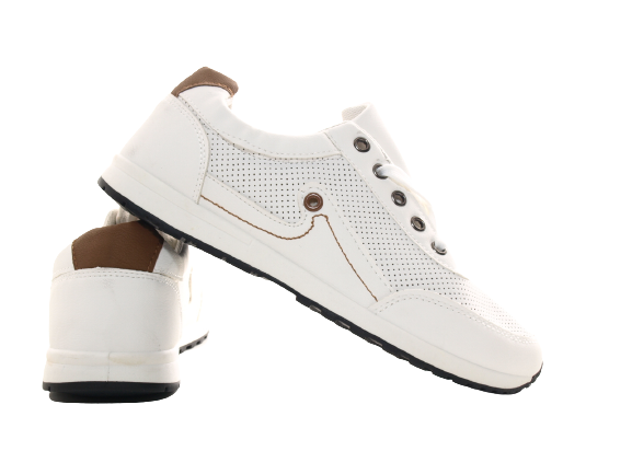 Men's Casual Sports Shoes Trainers Running Shoes Sneakers White # 9065-2