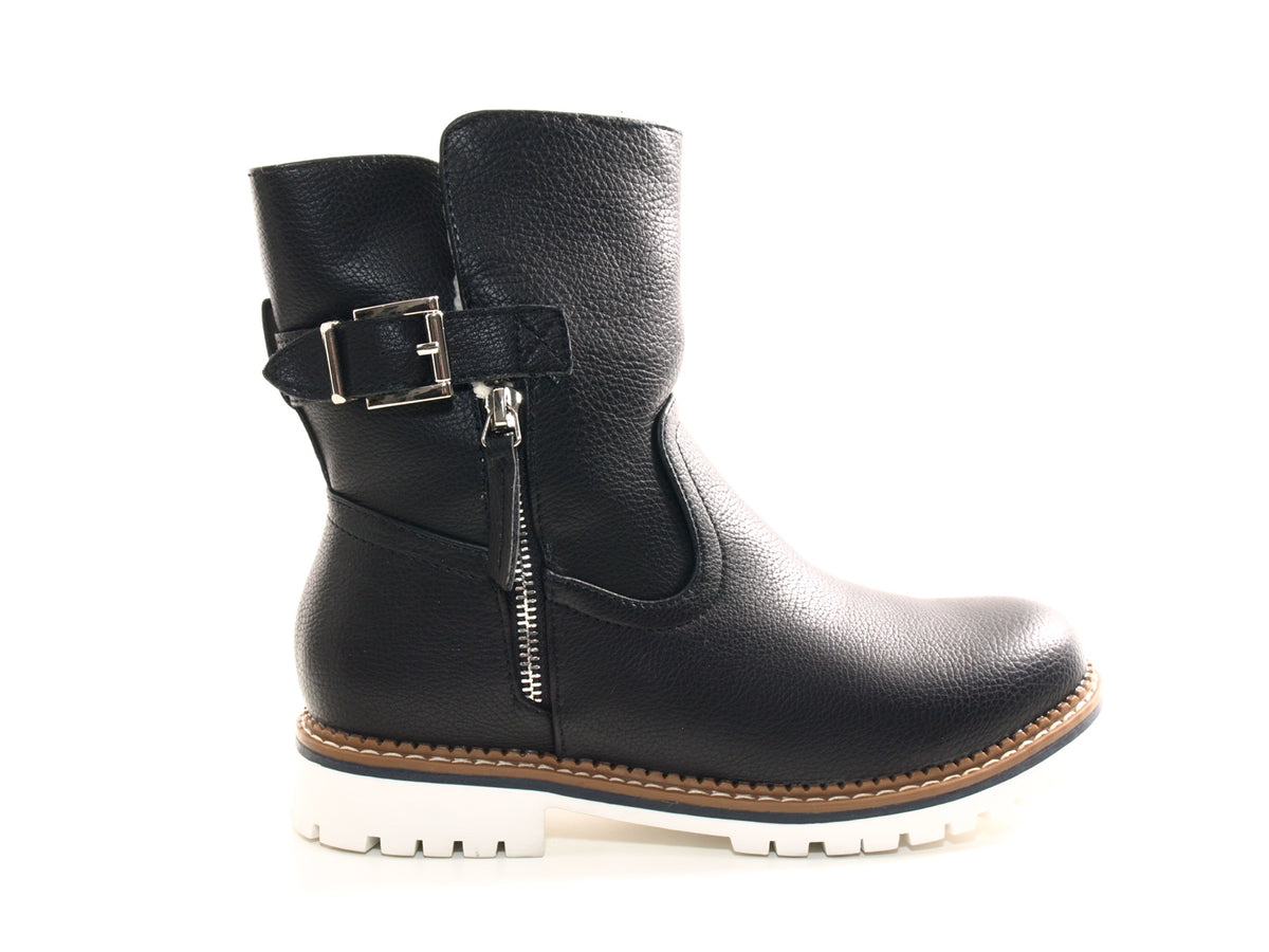 Damen Stiefeletten Boots Outdoor Winterboots warm gefüttert Black # 546