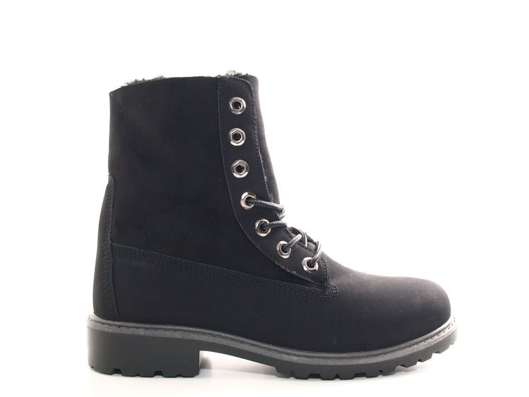 Women's ankle boots lace-up boots outdoor winter boots warm lined black # 2