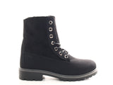 Damen Stiefeletten Schnürr Boots Outdoor Winterboots warm gefüttert Black # 2