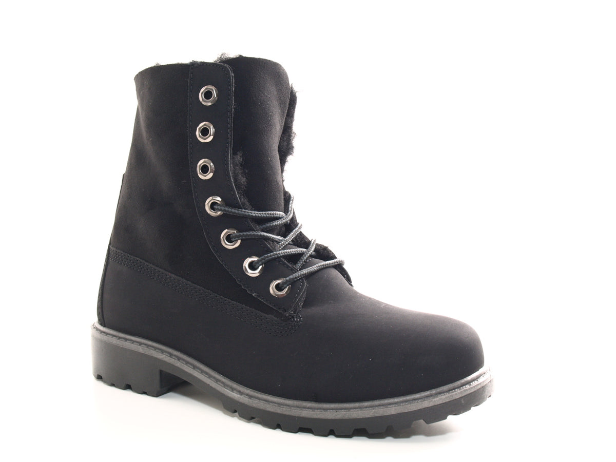 Women's ankle boots lace-up boots outdoor winter boots warm lined black # 2