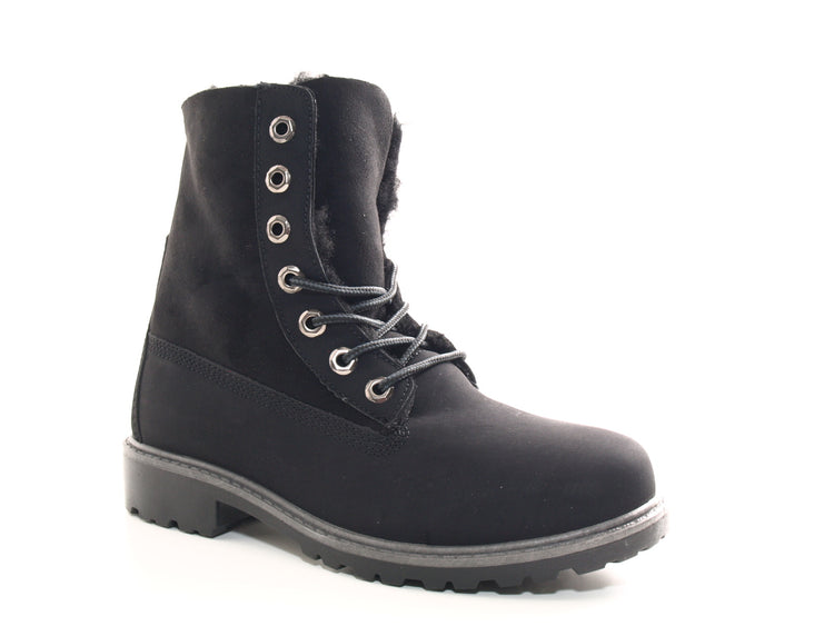 Women's ankle boots lace-up boots outdoor winter boots warm lined black # 2