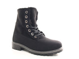 Damen Stiefeletten Schnürr Boots Outdoor Winterboots warm gefüttert Black # 2
