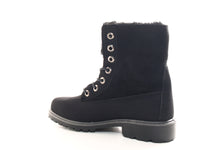 Damen Stiefeletten Schnürr Boots Outdoor Winterboots warm gefüttert Black # 2