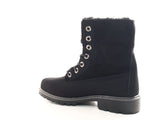 Damen Stiefeletten Schnürr Boots Outdoor Winterboots warm gefüttert Black # 2