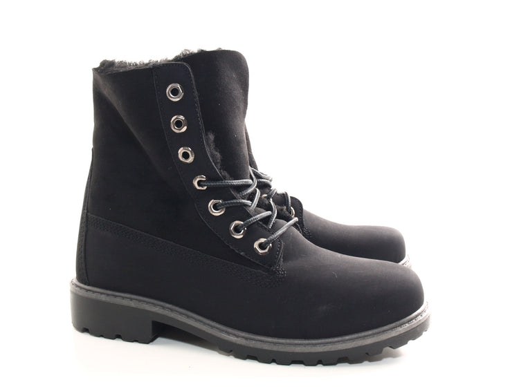 Women's ankle boots lace-up boots outdoor winter boots warm lined black # 2