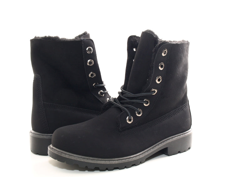 Women's ankle boots lace-up boots outdoor winter boots warm lined black # 2