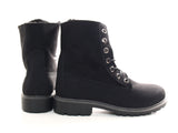 Damen Stiefeletten Schnürr Boots Outdoor Winterboots warm gefüttert Black # 2