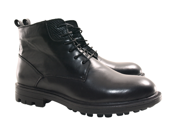 Herren Winter Stiefeletten Boots warm gefüttert Black # 608