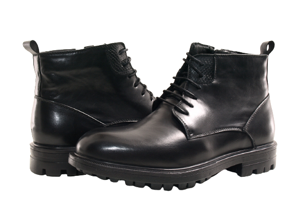 Bottines d'hiver pour hommes, doublure chaude, noir # 608