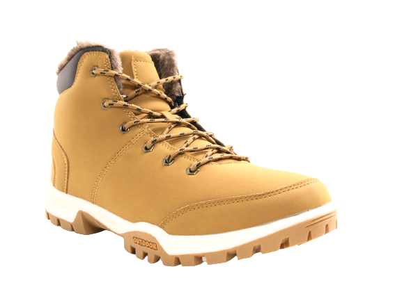 Bottines à lacets d'hiver pour homme fourrées chaudement camel # 19087