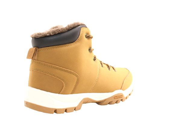 Bottines à lacets d'hiver pour homme fourrées chaudement camel # 19087