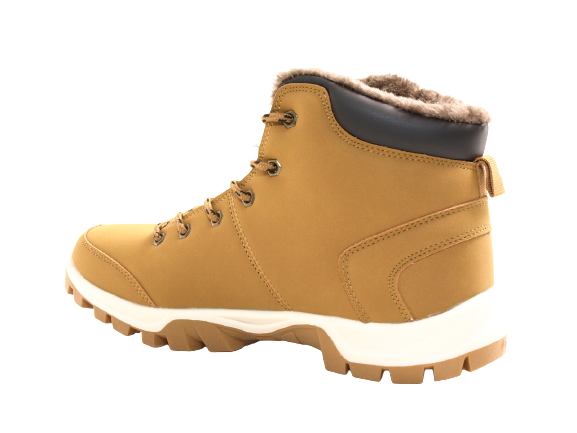 Bottines à lacets d'hiver pour homme fourrées chaudement camel # 19087