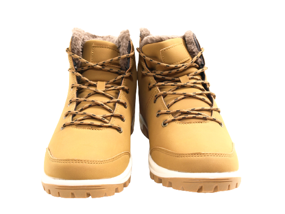 Bottines à lacets d'hiver pour homme fourrées chaudement camel # 19087