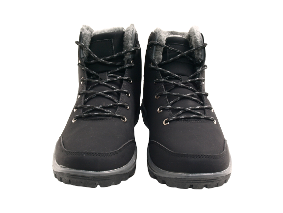 Bottines à lacets d'hiver pour homme doublées chaud Noir # 19087