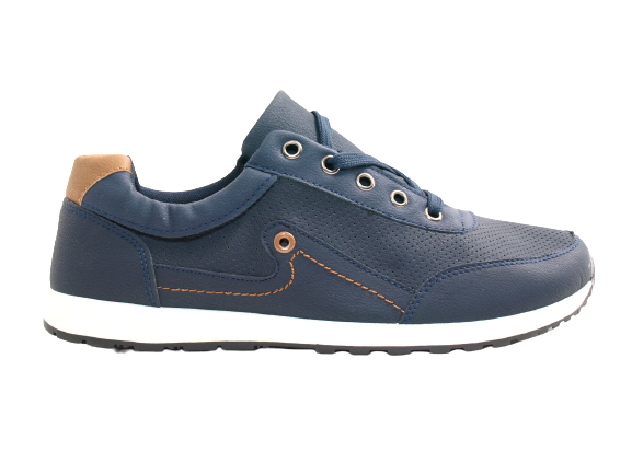 Chaussures de sport décontractées pour hommes, baskets, chaussures de course, sneakers bleu # 9065-4