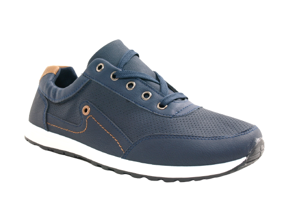 Chaussures de sport décontractées pour hommes, baskets, chaussures de course, sneakers bleu # 9065-4