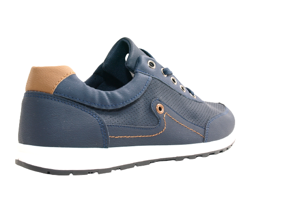 Chaussures de sport décontractées pour hommes, baskets, chaussures de course, sneakers bleu # 9065-4