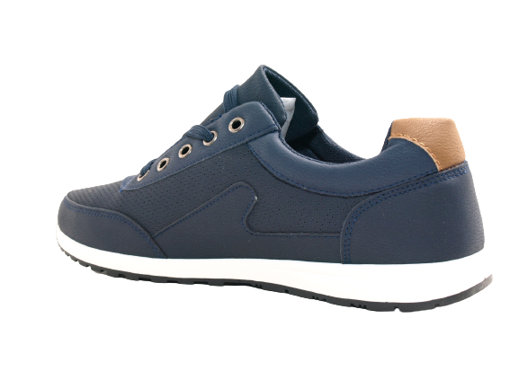 Chaussures de sport décontractées pour hommes, baskets, chaussures de course, sneakers bleu # 9065-4