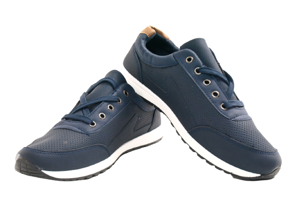 Chaussures de sport décontractées pour hommes, baskets, chaussures de course, sneakers bleu # 9065-4