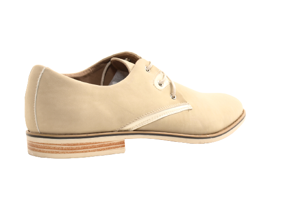 Chaussures de ville homme design richelieus habillées cuir aspect daim beige # 226005