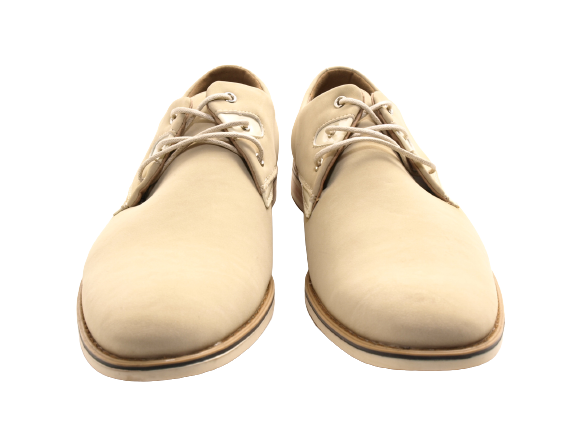 Chaussures de ville homme design richelieus habillées cuir aspect daim beige # 226005