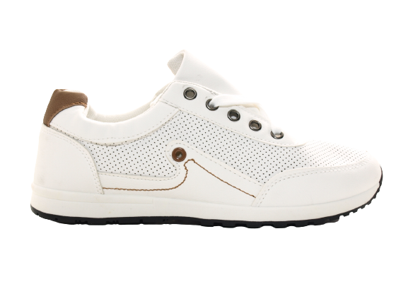Men's Casual Sports Shoes Trainers Running Shoes Sneakers White # 9065-2