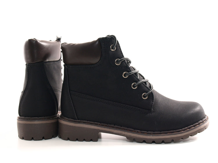 Bottines d'extérieur pour femmes, bottes d'hiver, noir # 602